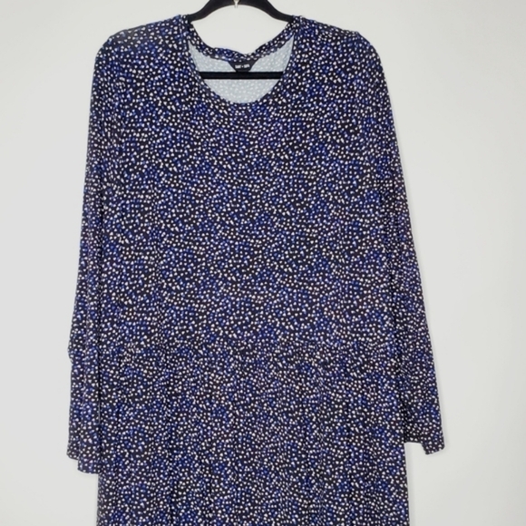 Saint + Sofia Tiered Heart Print Maxi Dress Size 18 Polka-dot Pockets Boho Chic - Picture 4 of 14